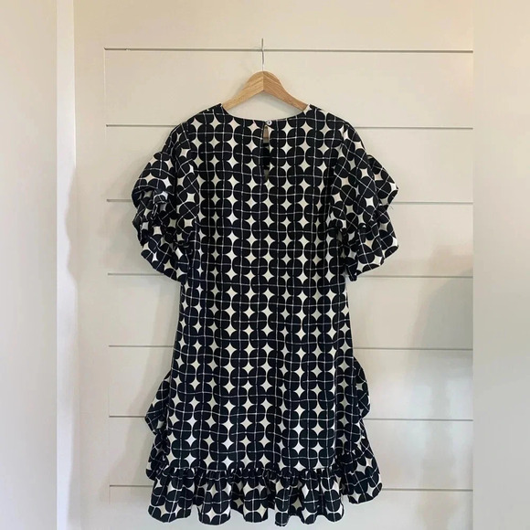 Uncle Frank Geometric Black and Cream Dress - Picture 4 of 5